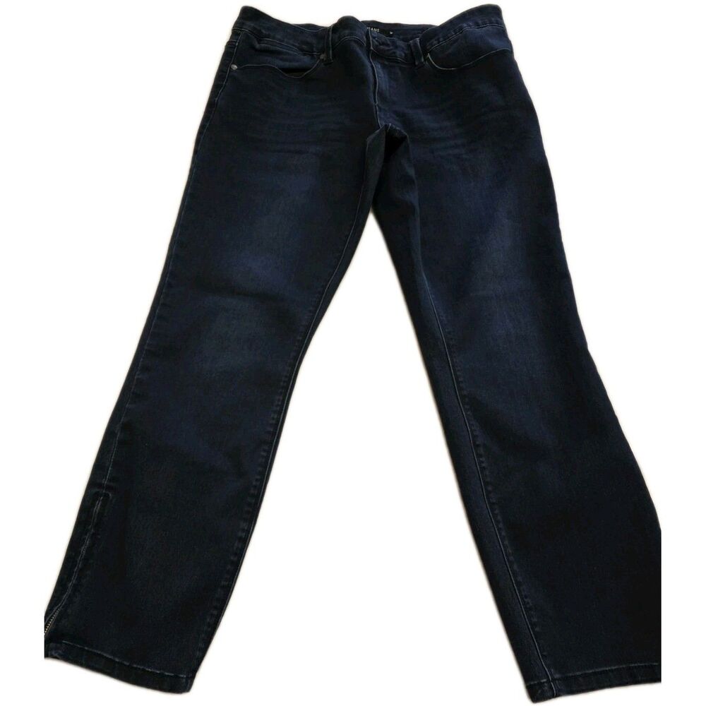 Max Jeans Skimmer Women's Size 14 Dark Wash Zip Ankle